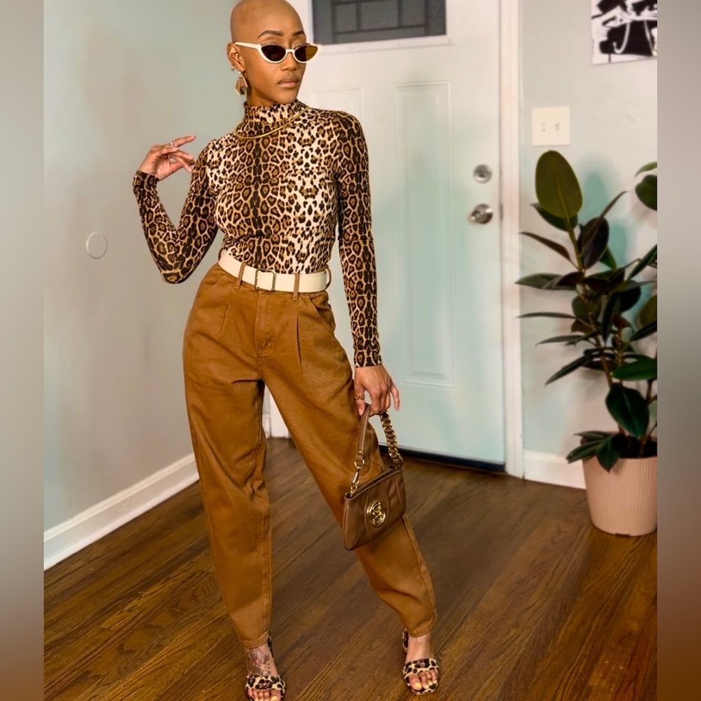 Brown SHEIN mom jeans